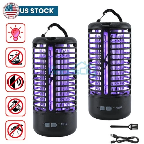 1/2pack Electric Mosquito Insect Fly Bug Zapper Killer LED Light 3000V Indoor US