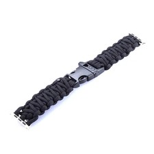 iPM Weave Replacement Watch Band with Whistle and Flint for Black 38mm
