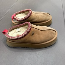 UGG Tazz II Genuine Shearling Lined Platform Slipper Chestnut Brown Women's 10