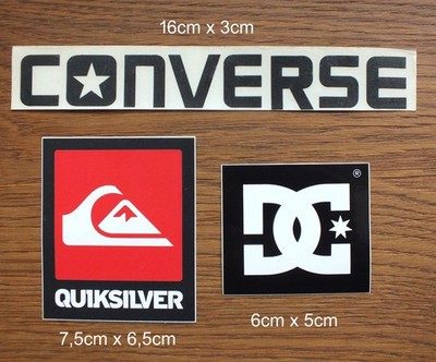 3 Sticker Aufkleber Decal Converse DC Quiksilver Skateboard Longboard BMX Surf