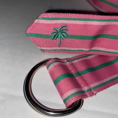 2x VTG 90’s Lily Pulitzer/Douglas Paquette D-Ring (Pink & Palm Trees)Belts LARGE - Picture 7 of 8