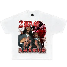 2PAC Boxy Vintage Shirt Graphic T-shirt Oversized Boxy Streetwear Y2K Unisex 