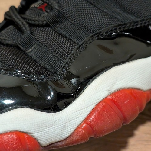 Nike Air Jordan XI 11 Black Red Bred 2001 Retro 136046-061 Mens Size 10 - Picture 12 of 21