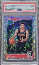 Trae Young 2018-19 Panini Donruss Optic Fast Break Rated Rookie #198 (RC) SP!