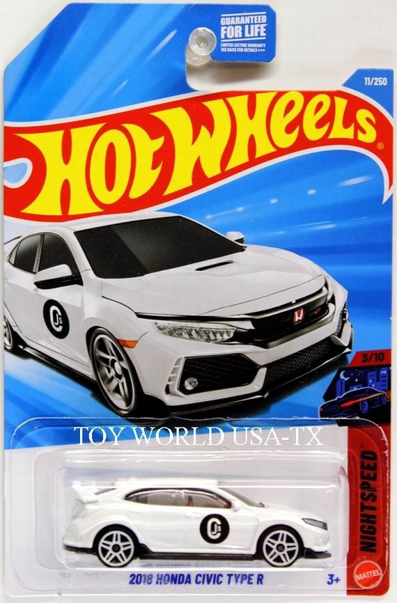 2026 Hot Wheels #11 Nightspeed 2018 Honda Civic Type R white