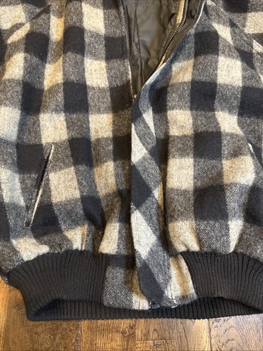 Cappotto Vintage Wilderness Nuova Zelanda -Wanganui Lanifici Lana Bufalo Plaid XL - Foto 3 di 6