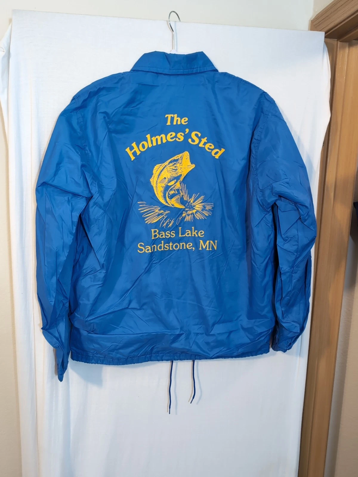 Vintage 70s West Wind The Holmes Sted MN Windbreaker Jacket Medium Blue Snap - product detail image 5