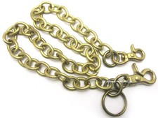 Solid Brass Cast Double Clip Wallet Chain (Azuki Link)