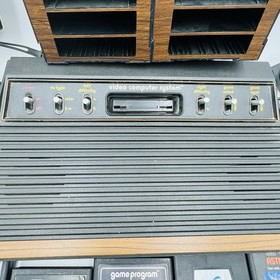 Atari 2600 Lot 43 Games 20 Manuals Console Controllers MusicMate Holder UNTESTED