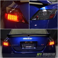 For Smoke 2006-2011 Honda Civic Coupe Lumileds Led Tail Lights Lamps Left+right