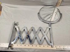 Antique Accordion SHAVING MIRROR Extendable Barber Shop Home Wall Mount