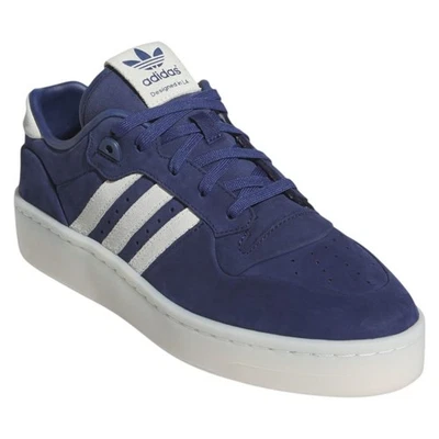 adidas Originals Rivalry Low Lux Chaussures De Basket Bleues Homme Lacets - Photo 1/4