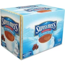 Swiss Miss No Sugar Added Hot Choc. Mix - Powder - Milk Chocolate - 0.55 Oz -