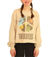 Junk Food Womens The Beatles Peace Sweatshirt