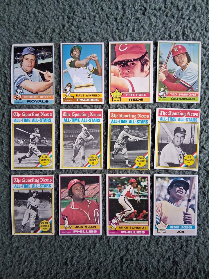 棒球起动器套装 批量 - 1975 SSPC(69) & 1976 TOPPS(159) 带明星、RC's、HOF、TRADED — 第 2/4 张图片