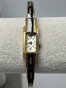 Authentic Nivada Bangle Cuff Ladies Watch Manual Wind 11MM 5.5" Gold Plated Rare Works N66