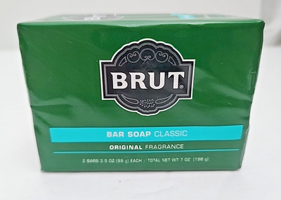 Brut Classic Bar Soap Original Fragrance 2-Pack 3.5 oz Each New Sealed USA Made