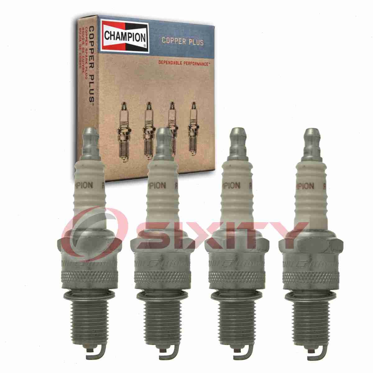 4 pc Champion Copper Plus Spark Plugs for 1969-1974 Morgan Plus Four 1.6L L4 ym
