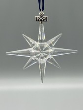 Swarovski Annual Snowflake Ornament   1995 Excellent Condition 
