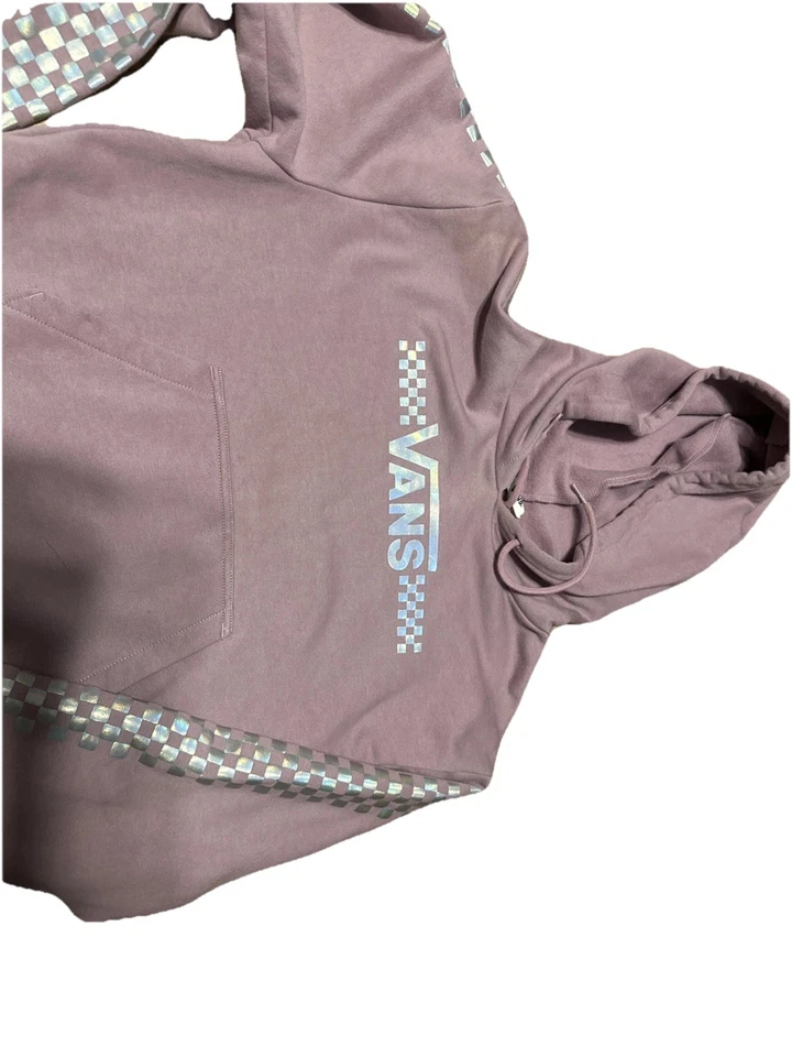 Vans Women’s Hoodie Sweatshirt S. Lavender With Silver Printing Great Cond. - Image 3 of 4