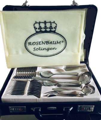 Besteck Set Solingen R &M Rosenbaum 72 Teile Edelstahl 18/10 Gepunzt im Koffer