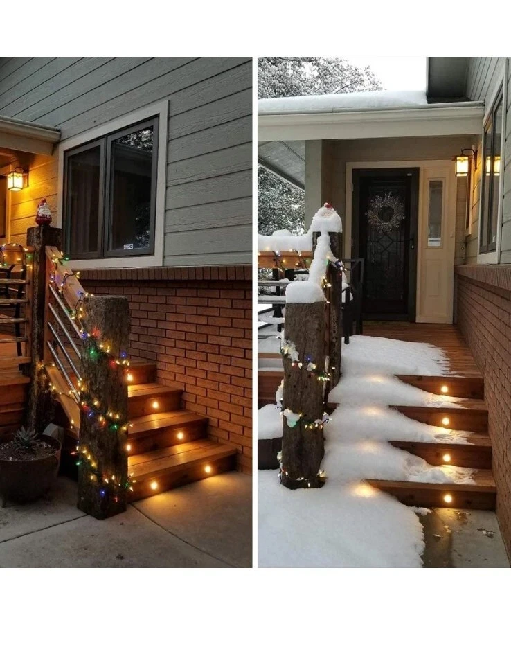 Luces de cubierta LED FVTLED (paquete de 30) RGBW multicolor bajo voltaje empotradas en tierra Foto 4 de 4