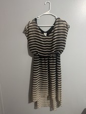 Charming Charlie Women’s Size Medium Striped Tapered Dress