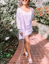 Blue Blush strappy slip dress and shirt set size S