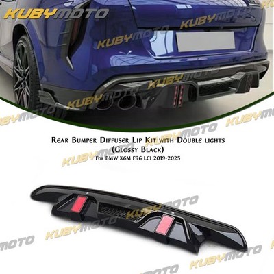 Heckstoßstangen Diffusor Lippe Für BMW X6M F96 LCI 2019 2025 2021 Schwarz