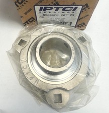 IPTCI SSBSRFB 207 23, 3-Bolt Flange, 1-7/16", Set Screw Lock, S.S.