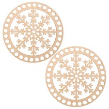  2 Pcs Basket Weaving Tools Crocheted Bottom Wood Crocheting Bag Round for