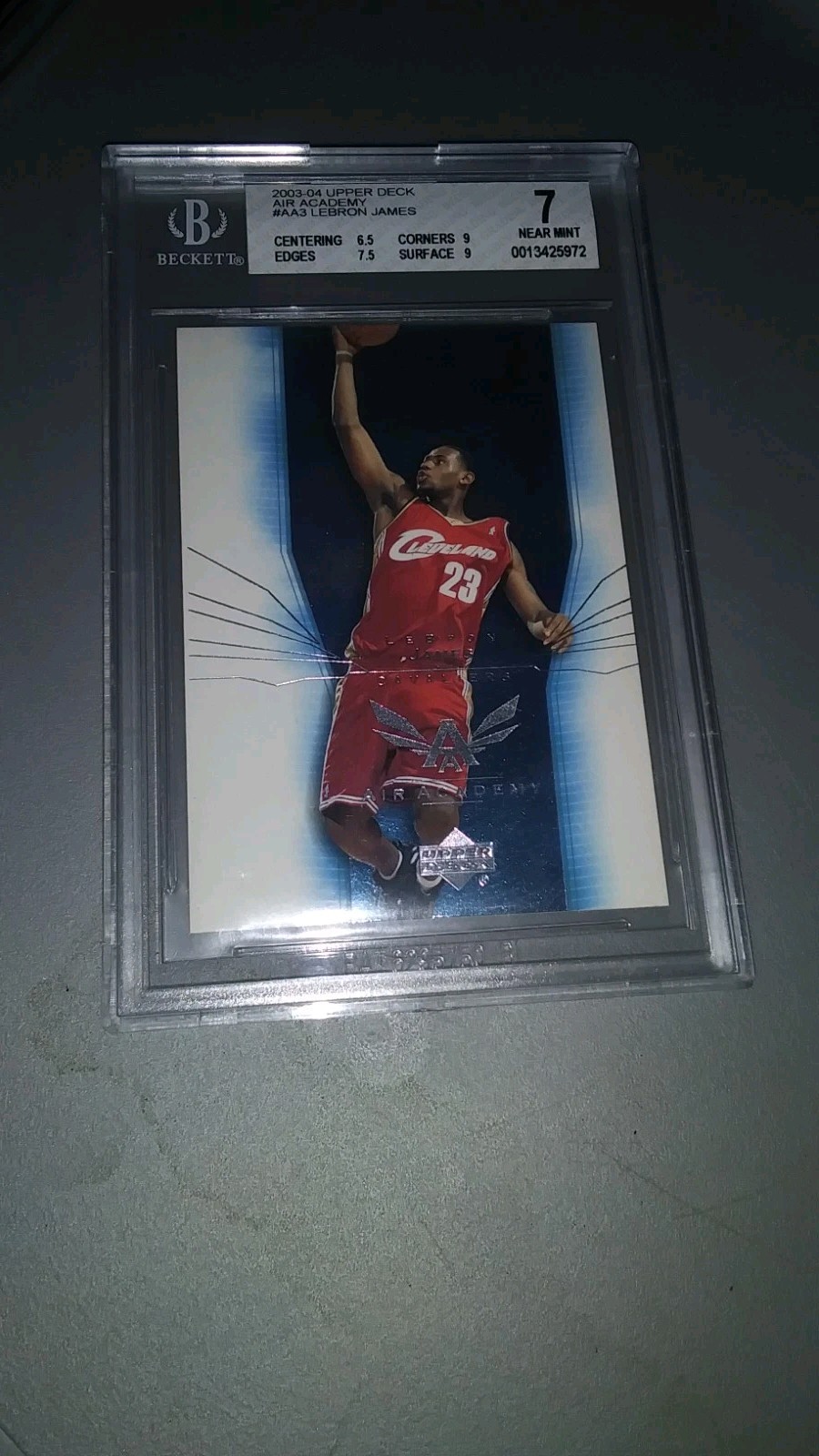 2003-04 Upper Deck - Air Academy LeBron James #AA3 (RC) BGS 7