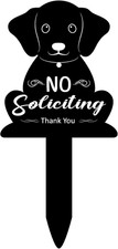 No Soliciting Sign for House Metal No Soliciting Yard Sign with Stake Outdoor Ya