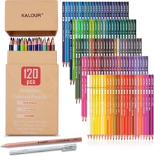 KALOUR Premium Colored Pencils,Set of 120 Colors,Artists Soft Core Kids School