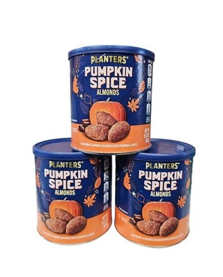 3 Pack PLANTERS Fall Edition Pumpkin Spice Almonds 15.25oz Per BB 6/2026