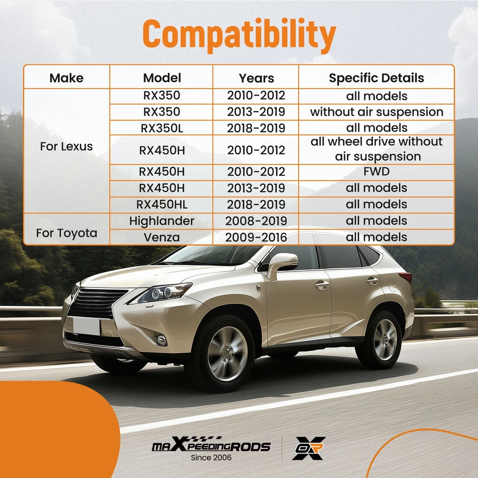 Front Lower Control Arm &Ball Joint For RX350 RX450H Toyota Highlander 2008-2019 - Image 2 of 4