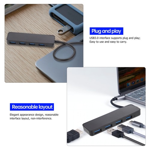 USB 3.0 Hub Expansion Transfer Adapter 4-port Data Holder Hub Computer Supply - 第 7/12 張圖片