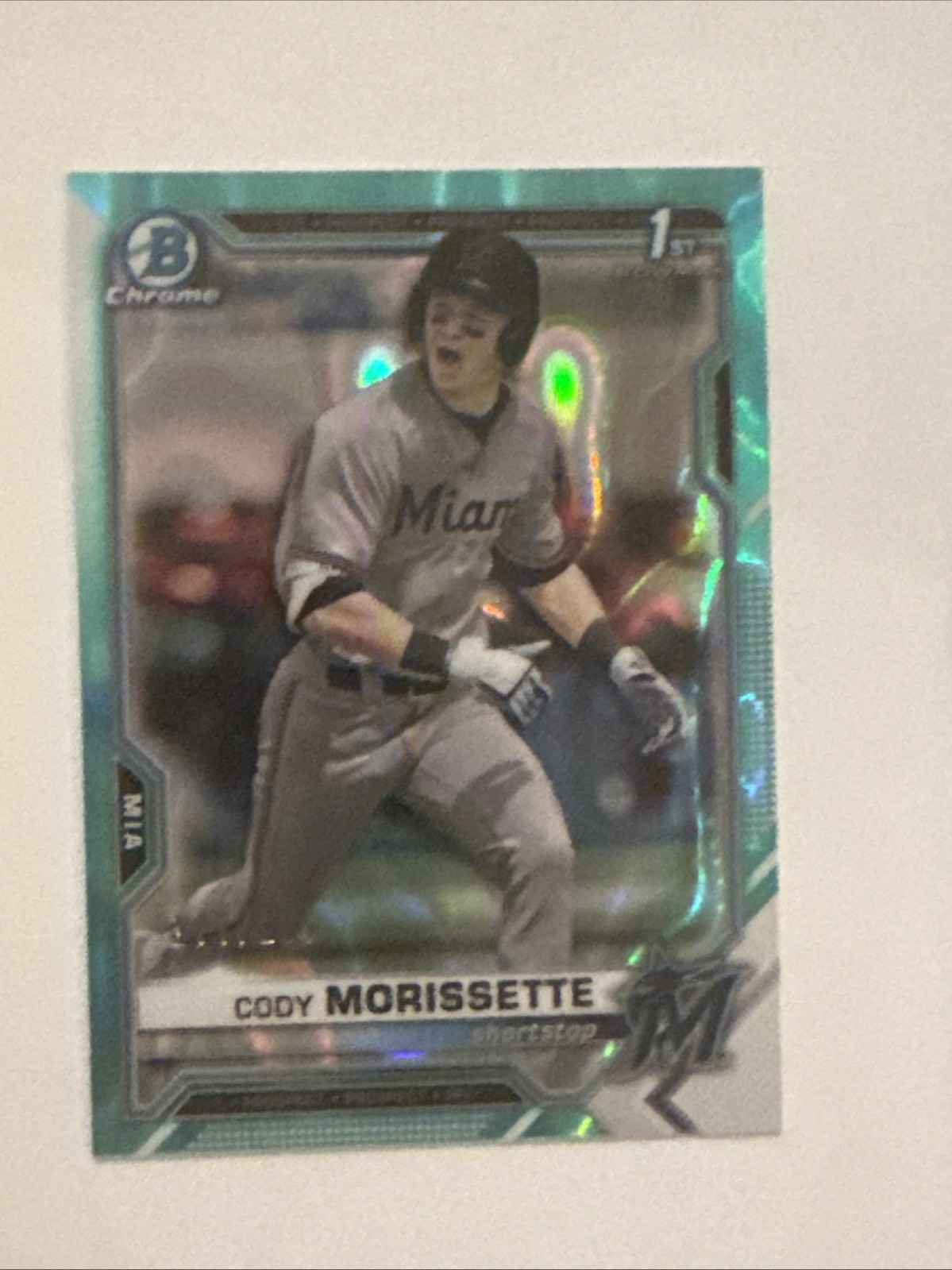 2021 Bowman Draft - Chrome Cody Morissette #BDC-88 Aqua Lava Refractor /199 (RC)