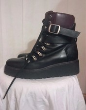 Authentic Leather Zara Ankle Boots Platform Military 36/4uk/6usa