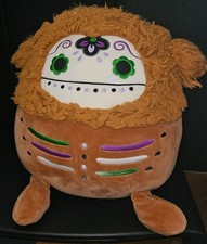 Original Squishmallows 12" Benny Bigfoot Halloween Day of the Dead Pre-owned