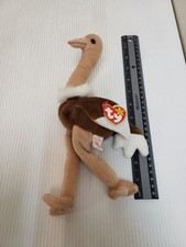 1997 Ty Beanie Baby   STRETCH The Ostrich 6.5" Stuffed Plush Toy