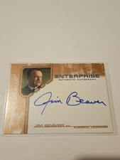 Star Trek Enterprise Season 1 BBA6 Jim Beaver as Admiral Leonard Autograph Error