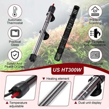 300W Adjust Aquarium Heater Submersible Fish Tank Heater Thermostat Suction Cups