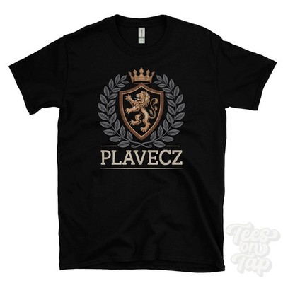 PLAVECZ FANTASY COAT OF ARMS T-SHIRT novelty parody family name crest