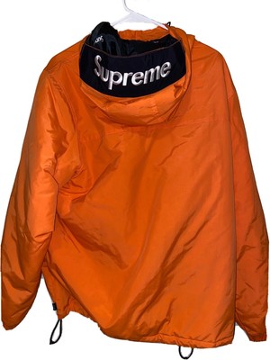 Supreme Hooded Logo Half Zip Pullover orange | eBay