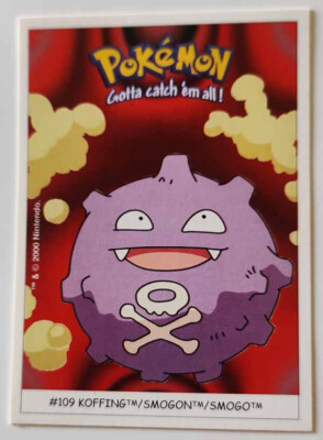 Pokémon Dunkin Boomer KOFFING Karte #109/150 Sticker 2000