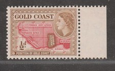 GOLD COAST 1954 1/2d Map SG 153 MNH