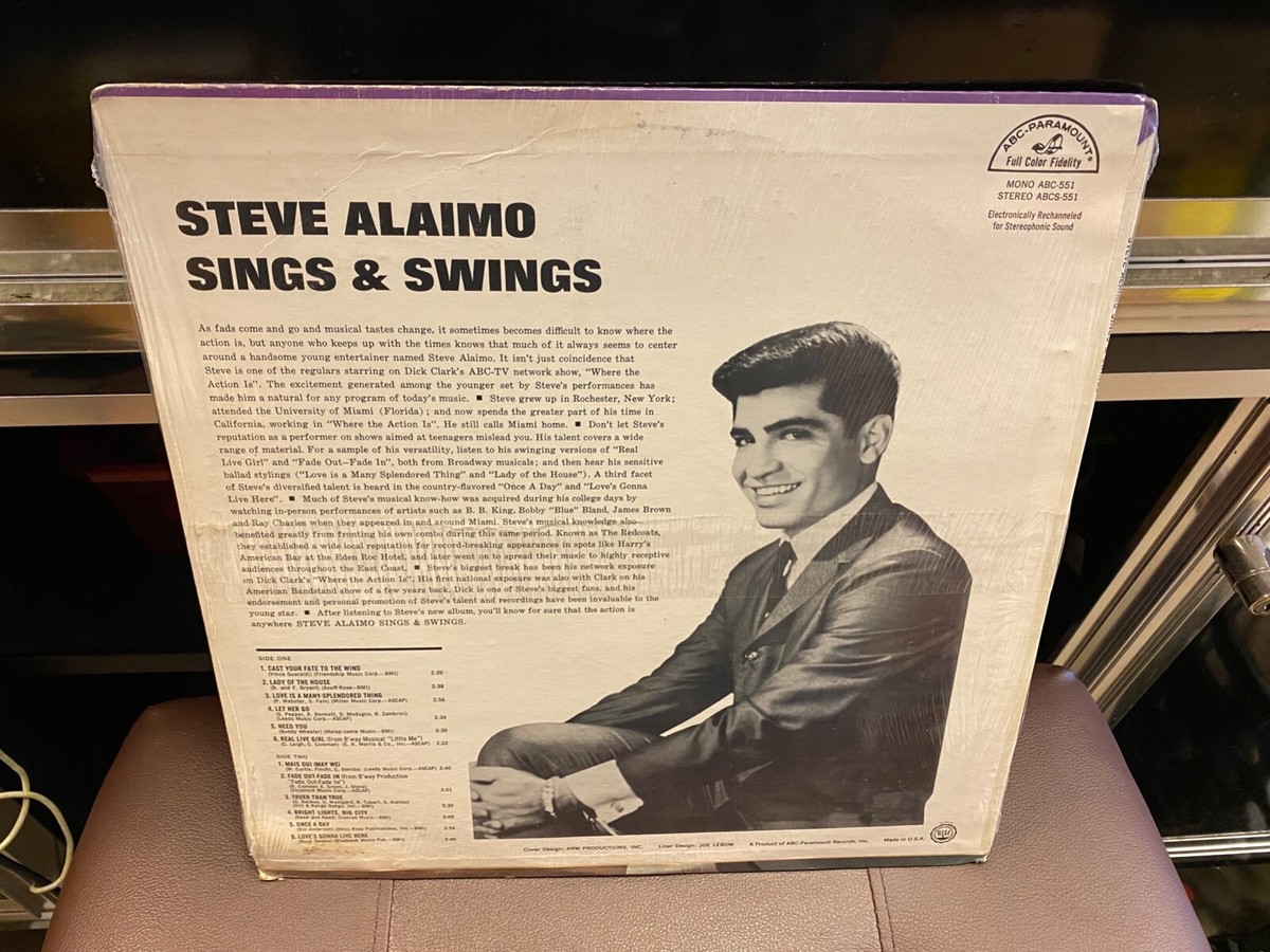 洋楽 STEVE ALAIMO - STARRING US org. LP MONO Steve Alaimo Sings and Swings LP ABC Paramount mono 551