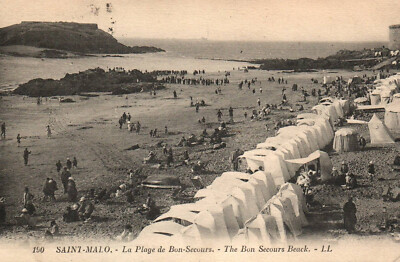 CPA 35 - SAINT-MALO (I. et V.) - 190. La Plage de Bon-Secours