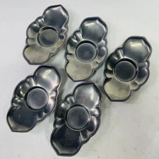 OldTin Japanese tea saucer Inui-Mogo-made sword mokku 5 pcs Anne sencha utensils